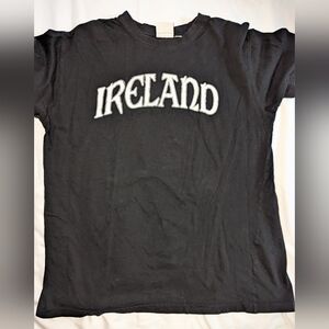 Traditional Craftwear Men's Large Ireland Celtic Cross Black Short Sleeve Tshirt